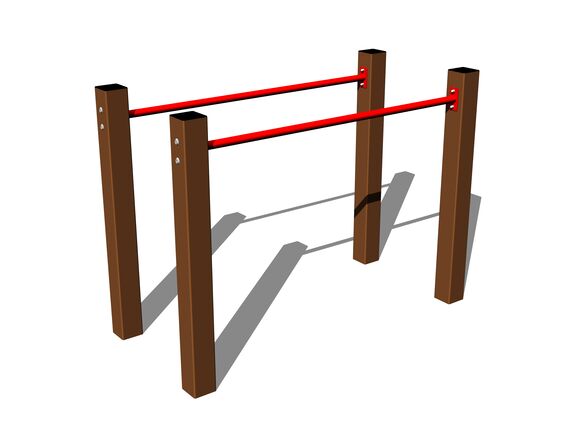 Parallel bars BR101KW - brown (f.h. 1 m)