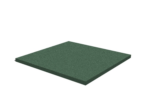 Rubber pavement, elastic, 500x500x20 mm (continuous, green)