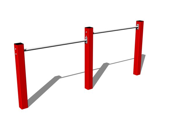 Twin fitness rack HR201KR - red (f.h. 1 m)