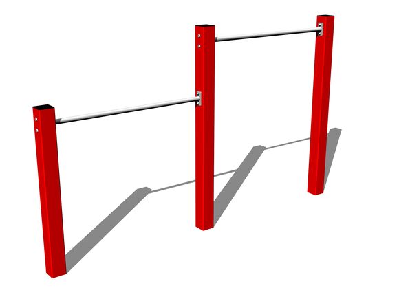 Twin fitness rack HR201KR - red (f.h. 1,5 m)