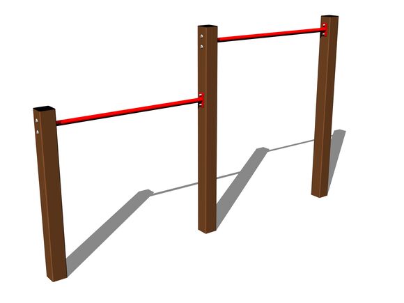 Twin fitness rack HR201KW - brown (f.h. 1,5 m)