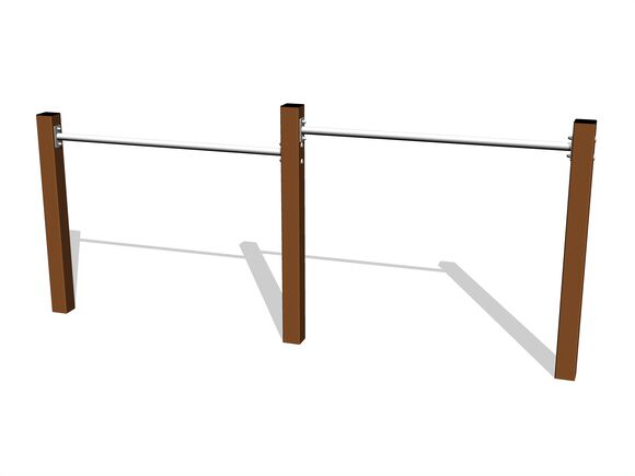 Twin fitness rack - brown (f.h. 1 m)