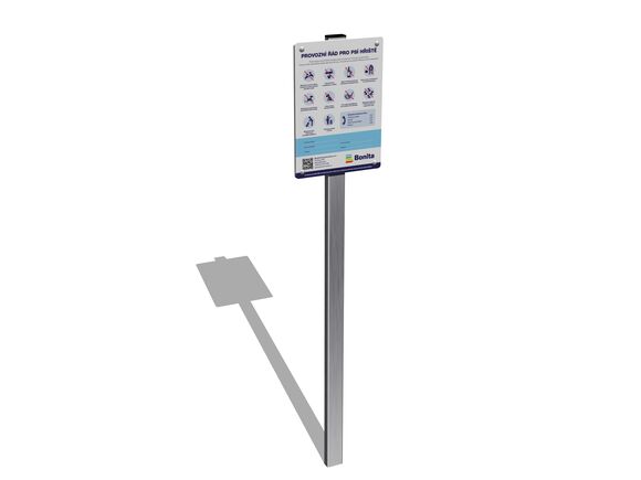 Information board including rules of operation for dog playground IT105K