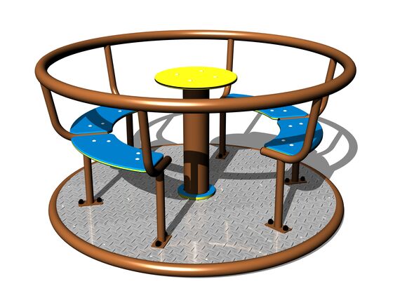 Merry-go-round with seats KO140KW (mean 1,4 m) - brown
