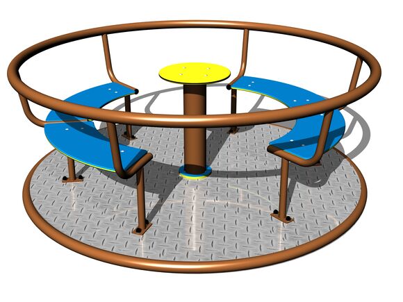 Merry-go-round with seats KO180KW (mean 1,8 m) - brown