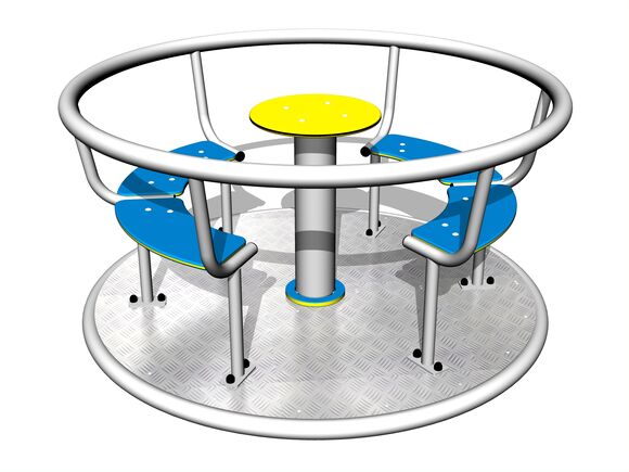 Merry-go-round with seats (mean 1,4 m) - silver