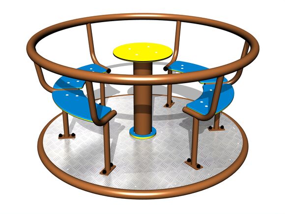 Merry-go-round with seats (mean 1,4 m) - brown