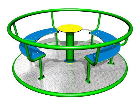 Merry-go-round with seats (mean 1,8 m) - metal