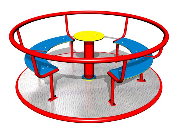 Merry-go-round with seats (mean 1,8 m) - red