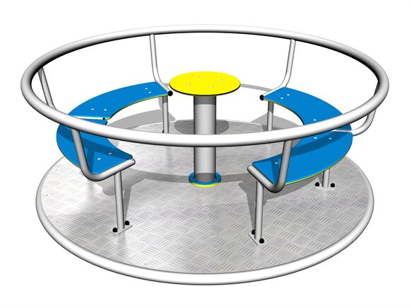 Merry-go-round with seats (mean 1,8 m) - silver