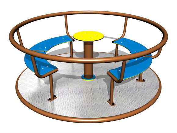 Merry-go-round with seats (mean 1,8 m) - brown