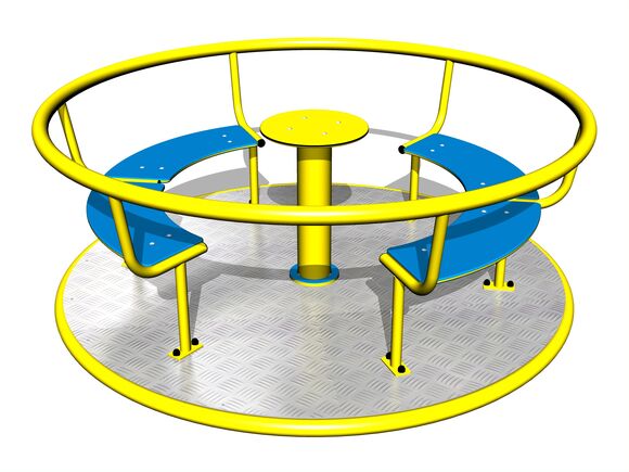 Merry-go-round with seats (mean 1,8 m) - metal
