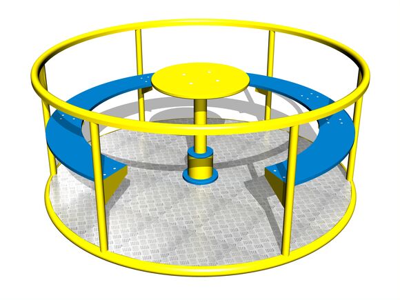 Merry-go-round with seats KON0001KY (mean 1,25 m) - yellow