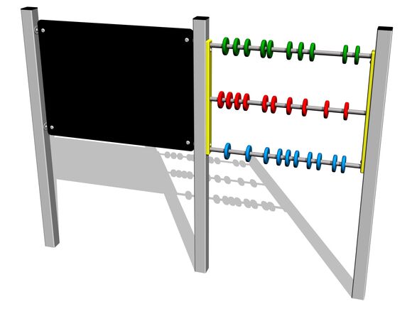Drawing board with an abacus KTP6201KS - silver