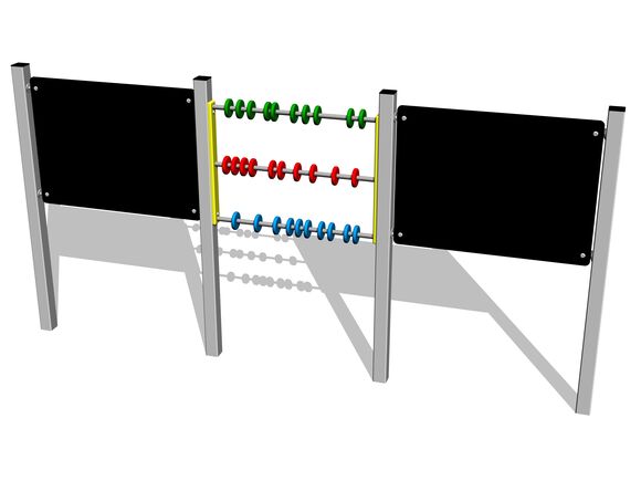 Double panel drawing board with an abacus KTP6301KS - silver