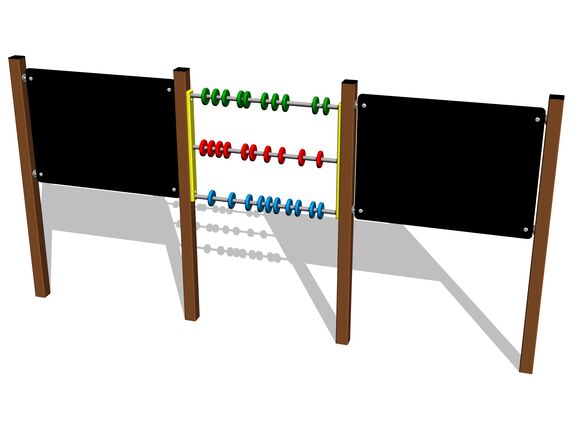 Double panel drawing board with an abacus KTP6301KW - brown