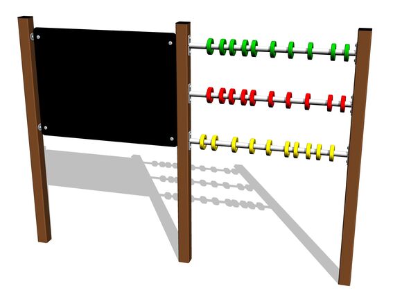 Drawing board with an abacus KTP6201KW - brown