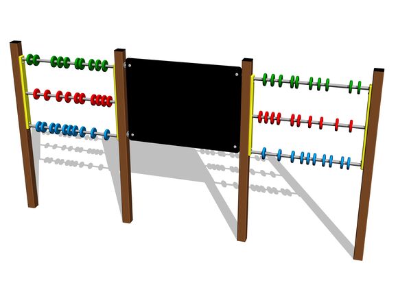 Drawing board with abacuses KTP6302KW - brown
