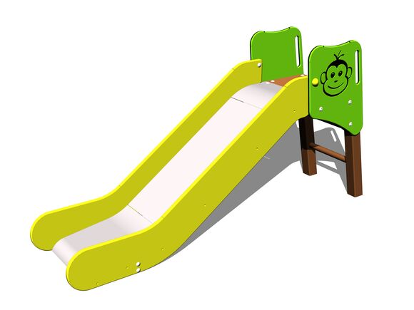 Slide with a ladder KZ160KW (f.h. 1 m) - brown