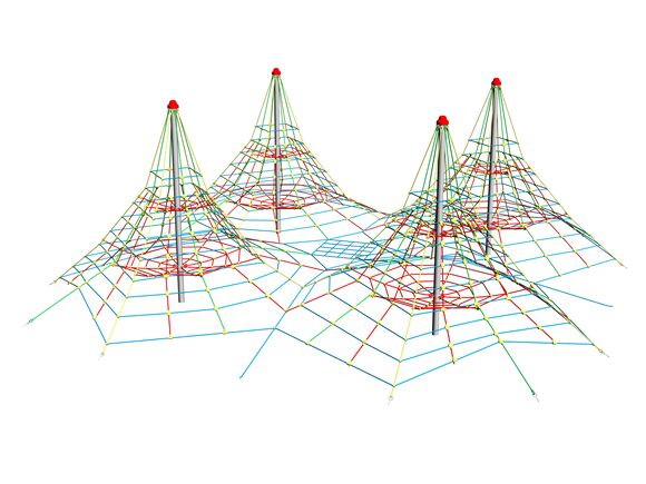 Rope quadruple-pyramid PY164K (f.h. 1 m)