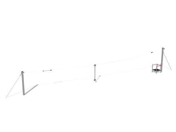 Single post cableway LD011K - galvanized