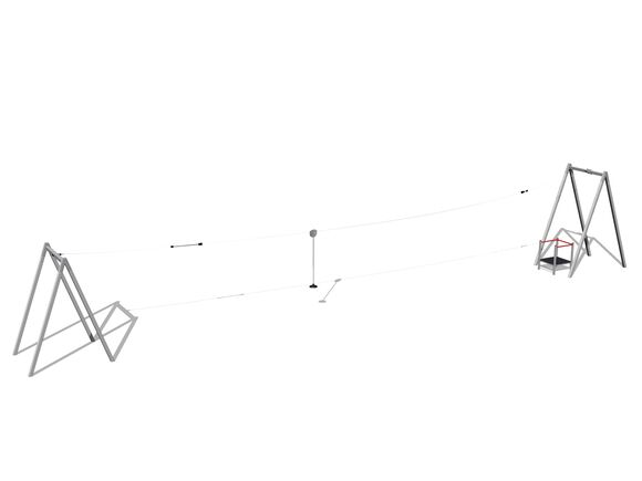 Twin post cableway LD021K - galvanized