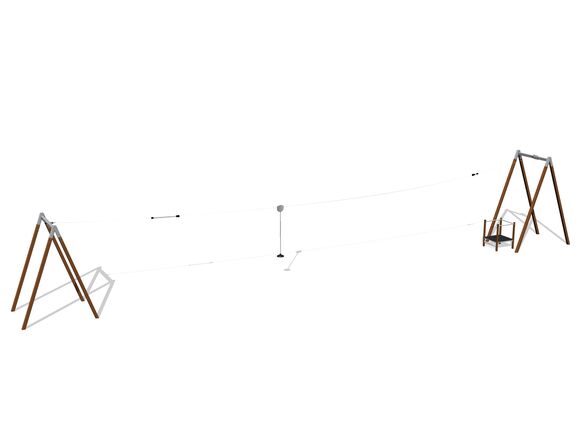 Twin post cableway - Brown