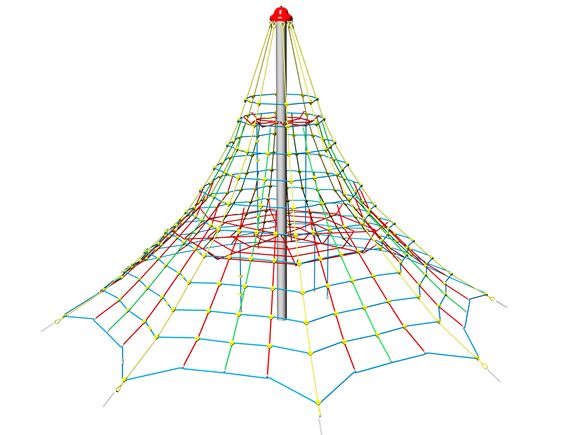 Rope pyramid PY850K (f.h. 1,5 m, with 8 tension locks)