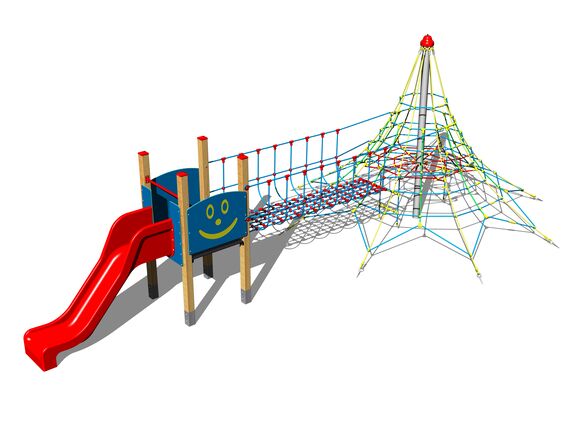 Rope pyramid with tower PY-831D