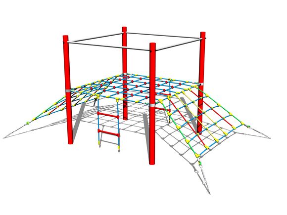 Double-sided rope ramp LP140KR - red (f.h. 1 m)