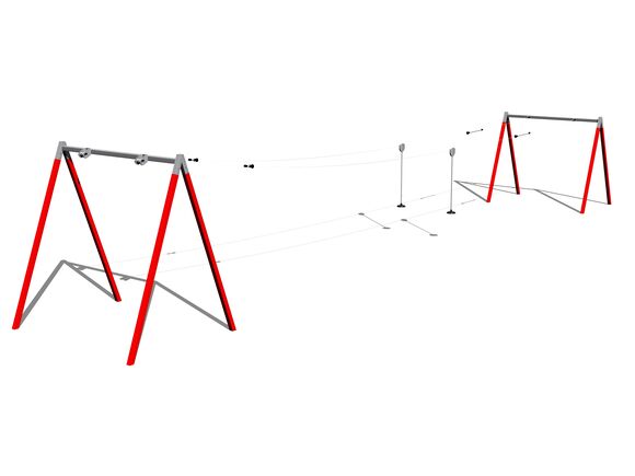 Twin post cableway LD030KR - Red