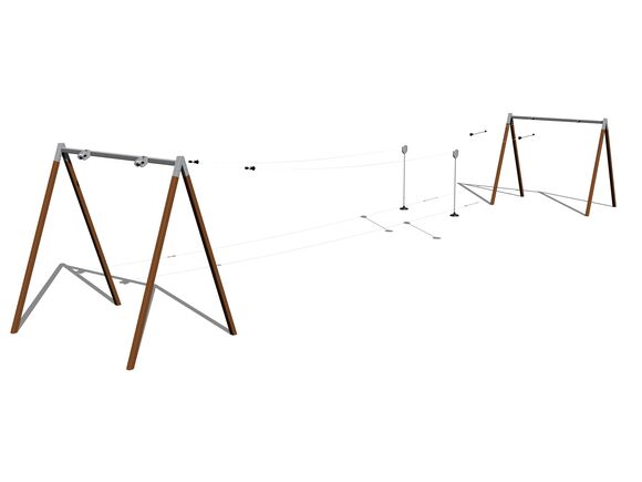 Twin post cableway LD030KW - Brown
