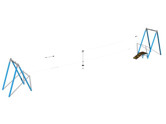 Twin post cableway LD021KB - Blue