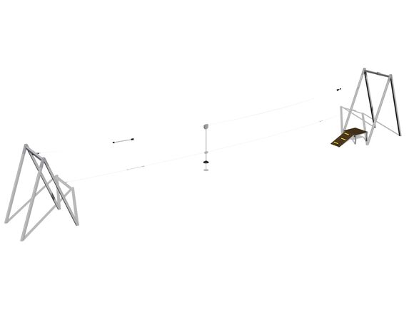 Twin post cableway LD021K - galvanized