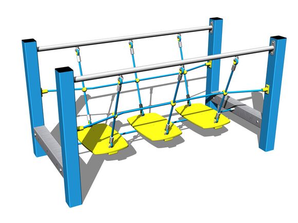Rope bridge with steps LL103KB - blue