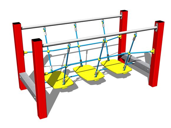 Rope bridge with steps LL103KR - red