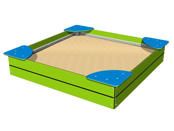 Sandpit with seats 1,5x1,5 m PIP1515LB