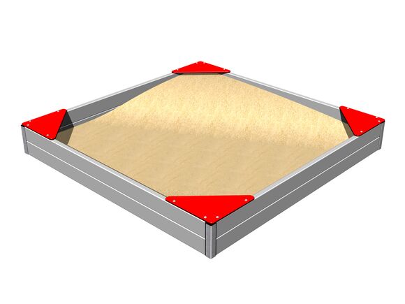 Seats for four-sided sandpit SP001KR - red