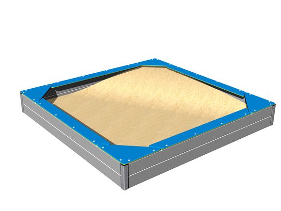 Seats around the edge of sadpit 2x2 m SP220KB - blue