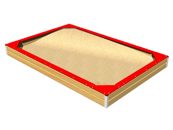 Seats around the edge of sadpit 3x2 m SP320DR - red