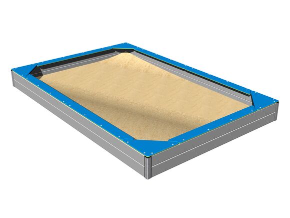 Seats around the edge of sadpit 3x2 m SP320KB - blue