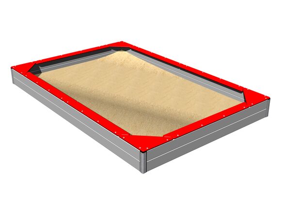 Seats around the edge of sadpit 3x2 m SP320KR - red