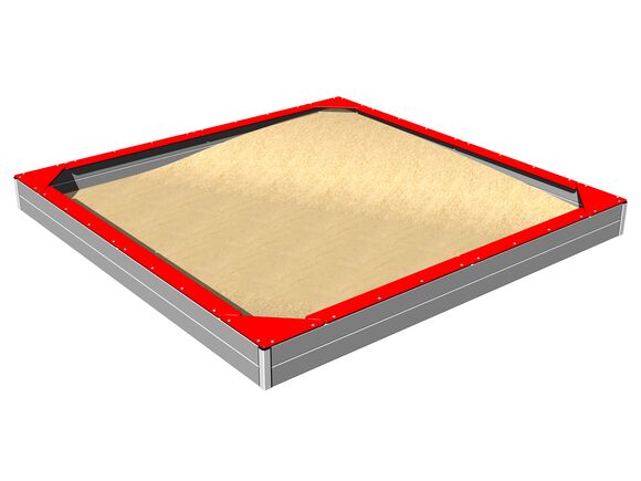 Seats around the edge of sadpit 3x3 m SP330KR -red