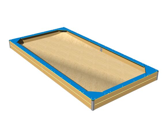 Seats around the edge of sadpit 4x2 m SP420DB - blue