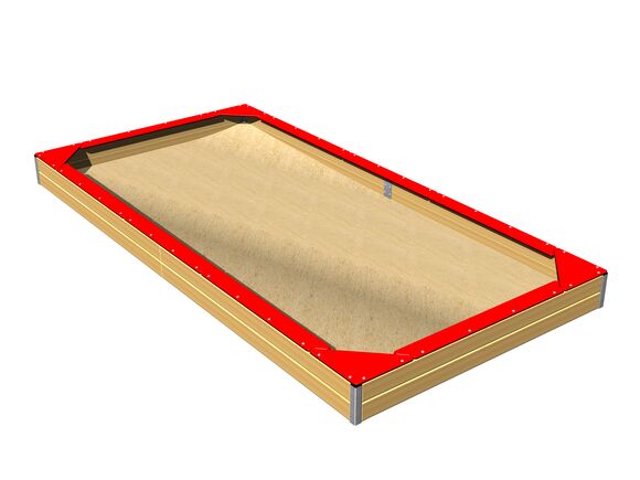 Seats around the edge of sadpit 4x2 m SP420DR - red