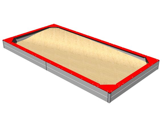Seats around the edge of sadpit 4x2 m SP420KR - red