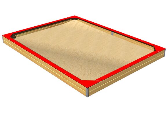 Seats around the edge of sadpit 4x3 m SP430DR - red
