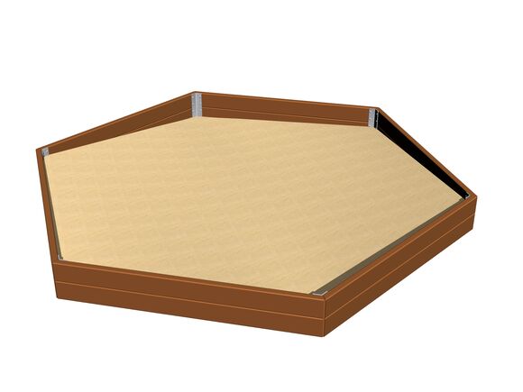 Hexagonal sandpit PI600KW - brown