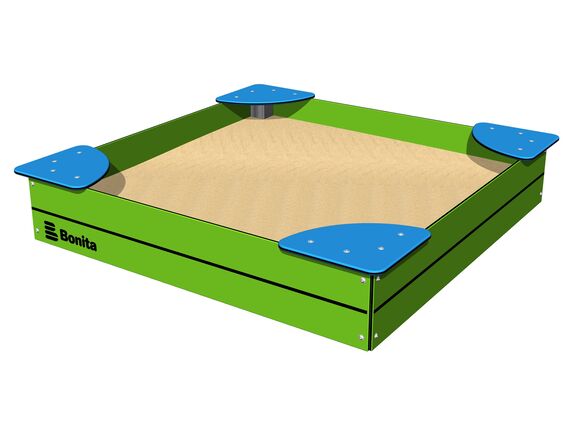 Sandpit with seats 1,5x1,5 m PIP1515GB