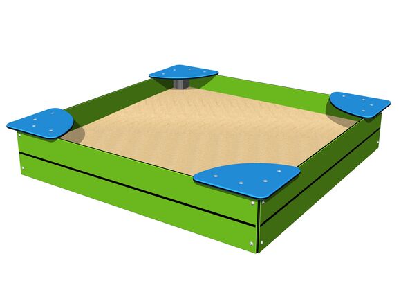 Sandpit with seats 1,5x1,5 m PIP1515LB